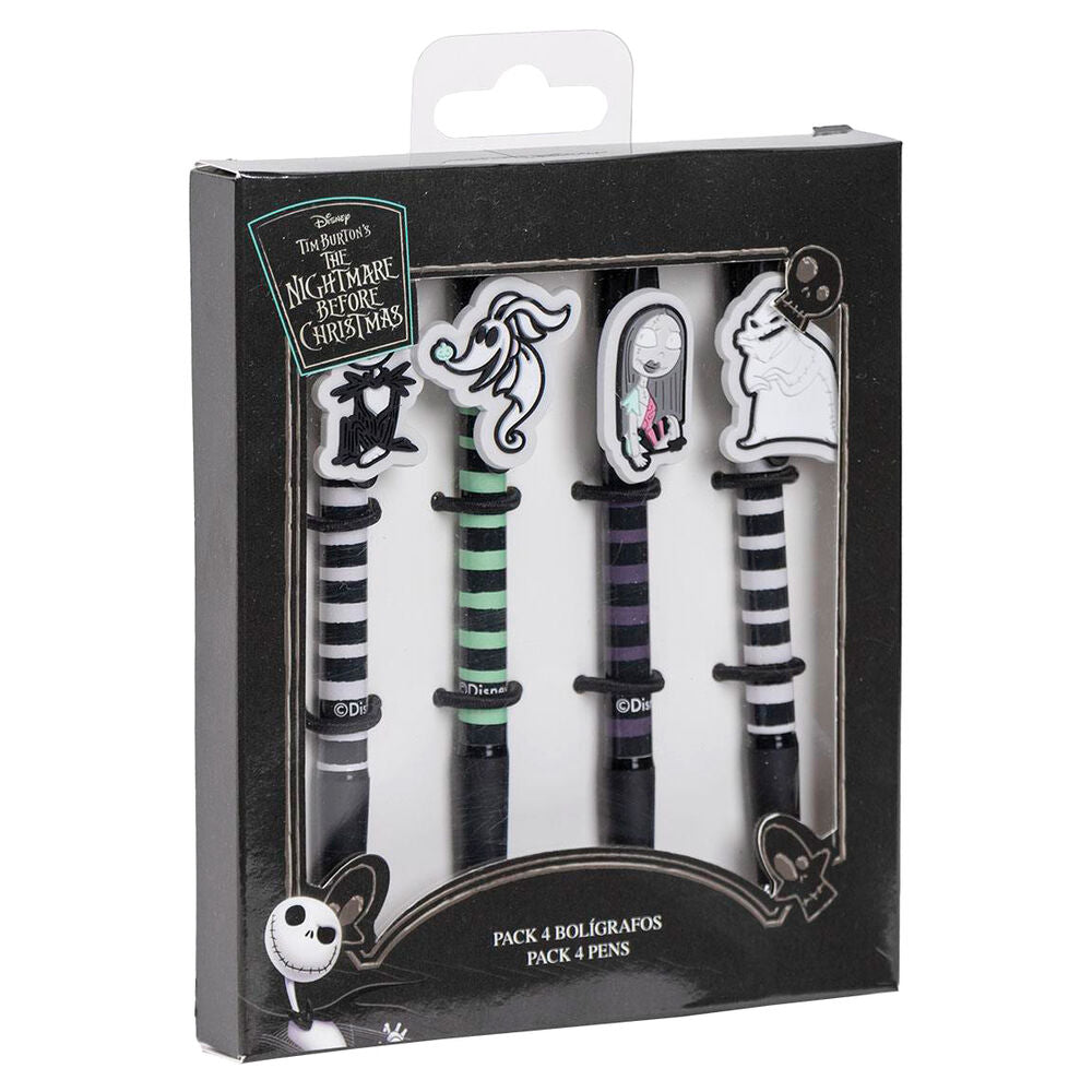 Pack de 4 bolígrafos Disney de Pesadilla Antes de Navidad