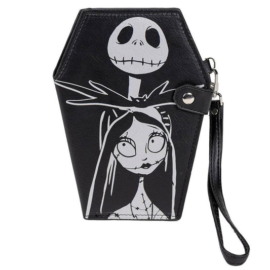 Cartera negra de Pesadilla Antes de Navidad con Jack y Sally