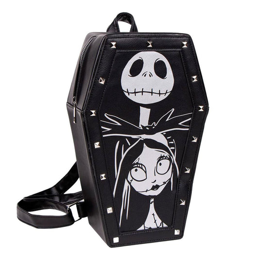 Mochila negra de Pesadilla Antes de Navidad con Jack Skellington y Sally