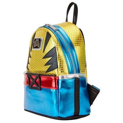 Mini mochila Loungefly de Wolverine X-Men en dorado, rojo y azul - 2