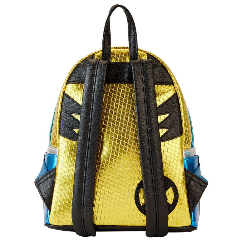 Mini mochila Loungefly de Wolverine X-Men en dorado, rojo y azul - 4
