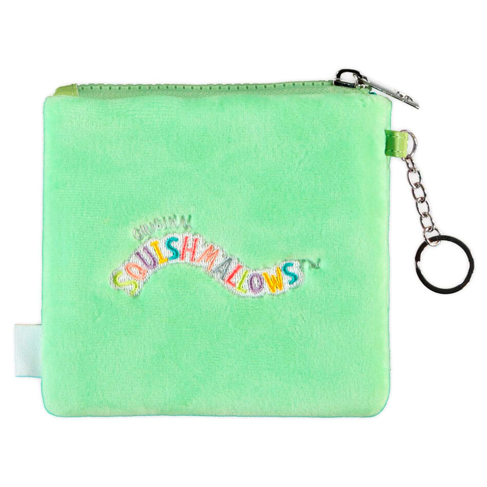 Cartera de peluche Squishmallows Mixed verde menta con bordado - 2