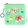Cartera de peluche Squishmallows Mixed verde menta con bordado