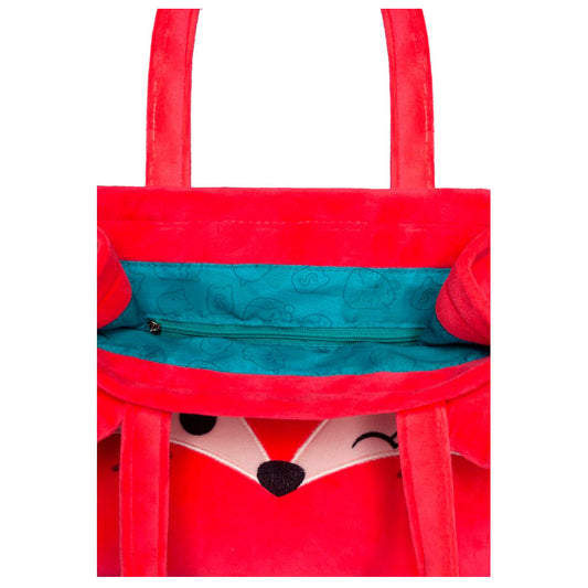 Bolso tote rojo de peluche Fifi Squishmallows con cara de zorro - 3
