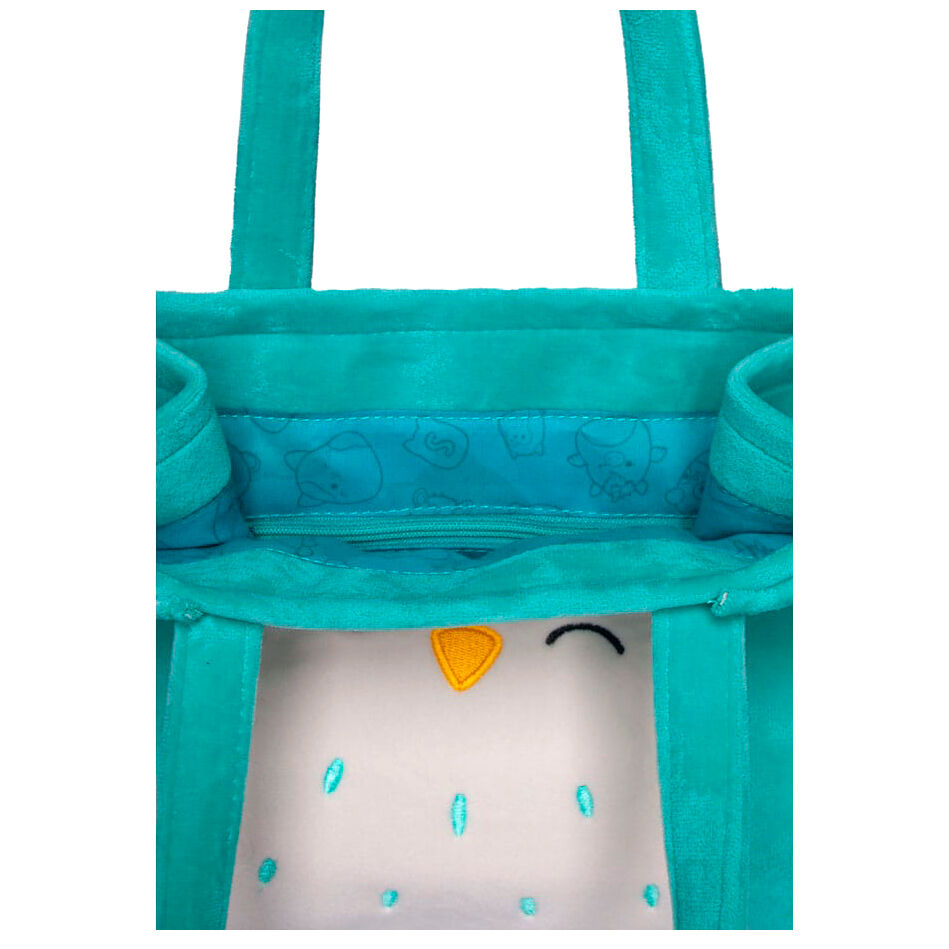 Bolso tote turquesa de peluche con diseño bordado de Winston de Squishmallows - 3