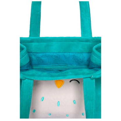 Bolso tote turquesa de peluche con diseño bordado de Winston de Squishmallows - 3