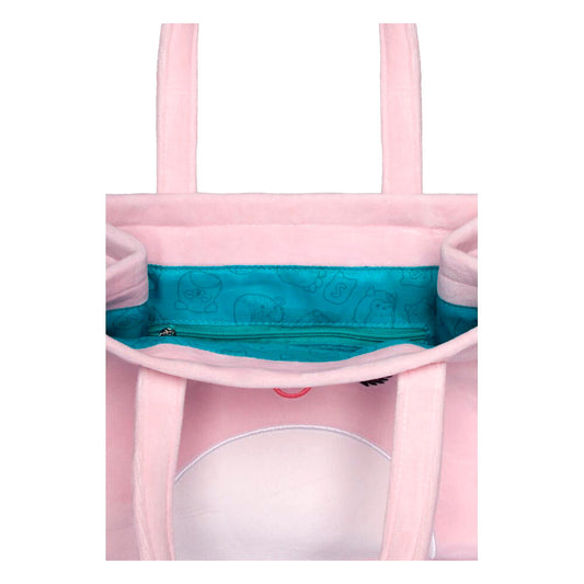 Bolso tote rosa de peluche Cailey Squishmallows con rostro bordado - 3