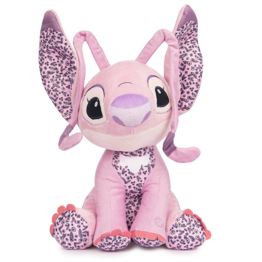 Peluche rosa de Angel de Stitch Disney con estampado