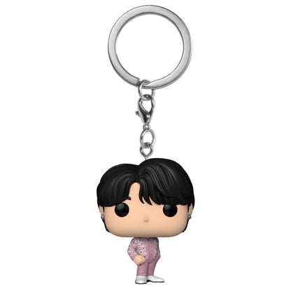 Llavero FUNKO Pocket POP! de Jimin de BTS con conjunto rosa en caja - 2