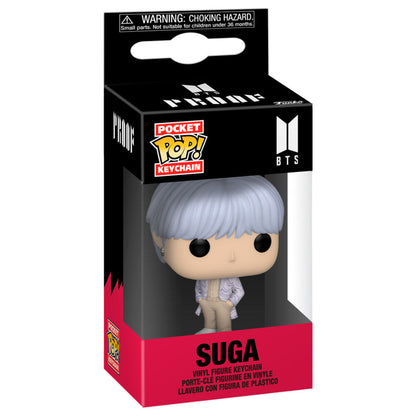 Llavero Pocket POP! de SUGA de BTS en caja FUNKO