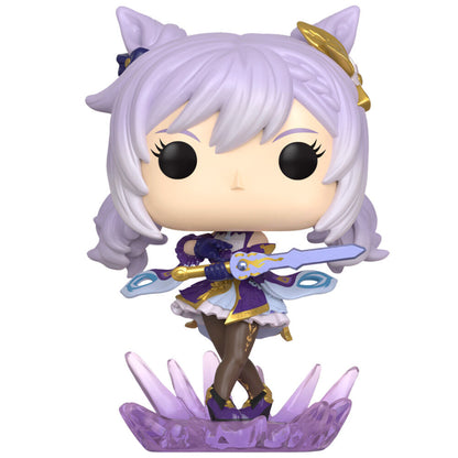 Figura Funko POP! de Keqing de Genshin Impact con espada en su caja - 2
