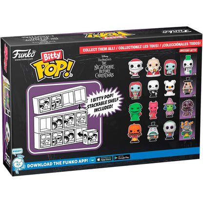 Blíster de 4 Bitty POP! de Pesadilla Antes de Navidad con Oogie Boogie, Lock, Shock y figura misteriosa - 3