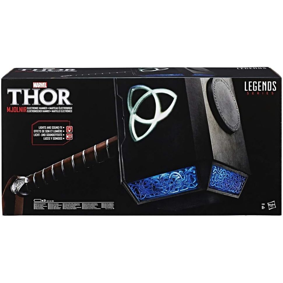 Réplica del martillo Mjolnir de Thor Hasbro con base y luz LED - 7