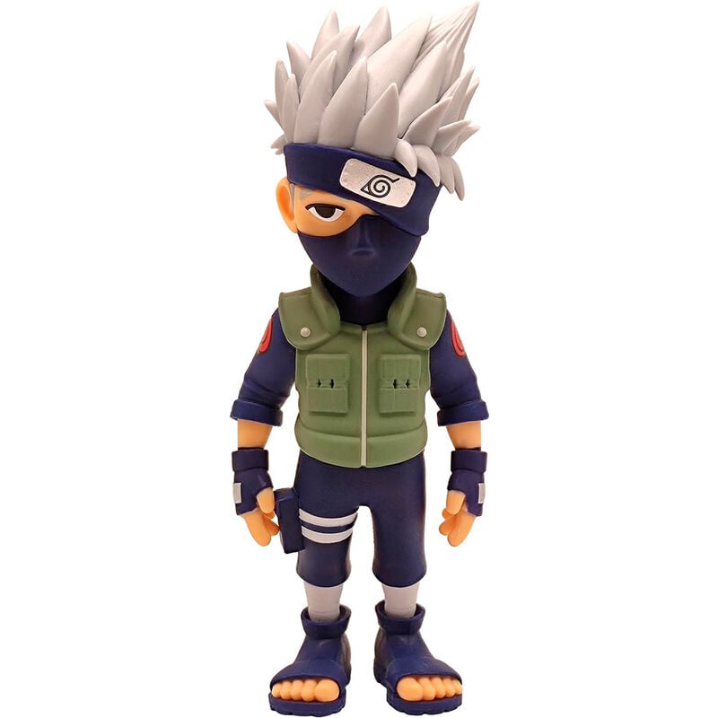 Figura MINIX de Kakashi de Naruto Shippuden con banda de Konoha y chaleco verde