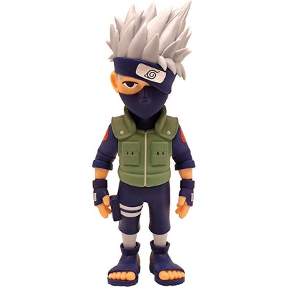 Figura MINIX de Kakashi de Naruto Shippuden con banda de Konoha y chaleco verde