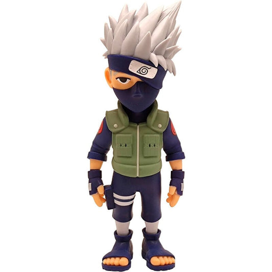 Figura MINIX de Kakashi de Naruto Shippuden con banda de Konoha y chaleco verde