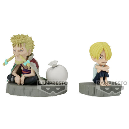 Figura Sanji y Zeff de One Piece World Collectable Stories