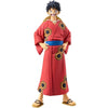 Figura de Monkey D. Luffy con yukata rojo de Wanokuni