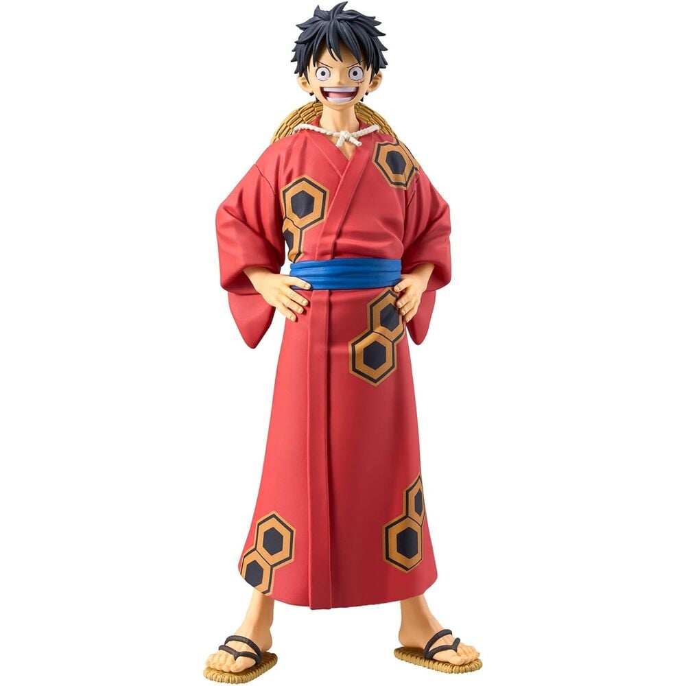 Figura de Monkey D. Luffy con yukata rojo de Wanokuni