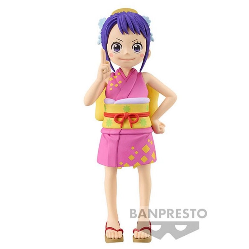 Figura de Tama de One Piece con yukata rosa de Wanokuni