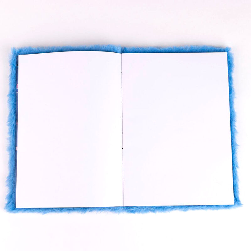Cuaderno A5 azul de Stitch Disney con cubierta de textura peluda - 4