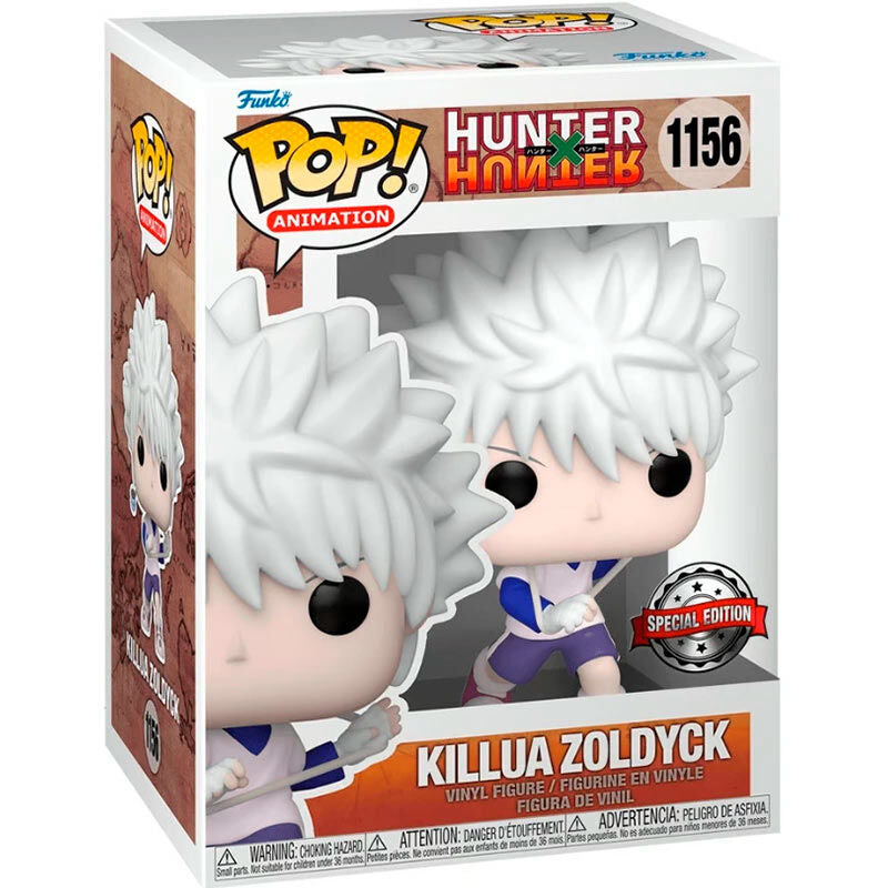 Figura Funko POP! de Killua Zoldyck de Hunter x Hunter en caja
