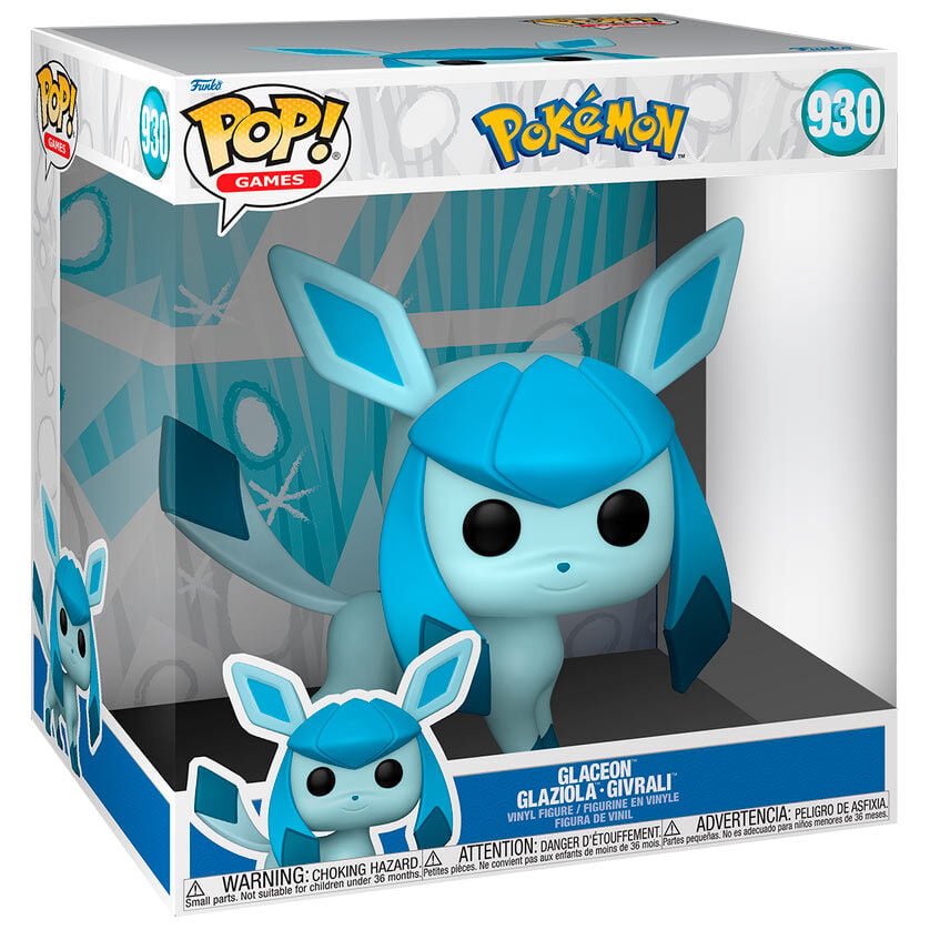Figura Funko POP! Pokémon Glaceon de 25 cm en caja con ventana