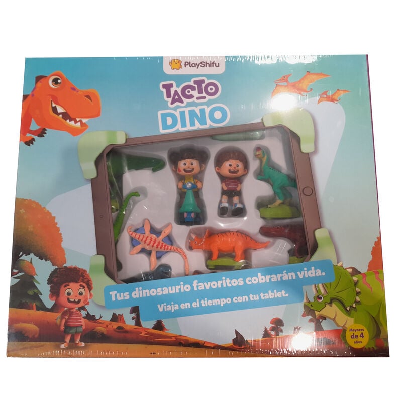 Caja del juego interactivo educativo PLAYSHIFU Tacto Dino con figuras de dinosaurios