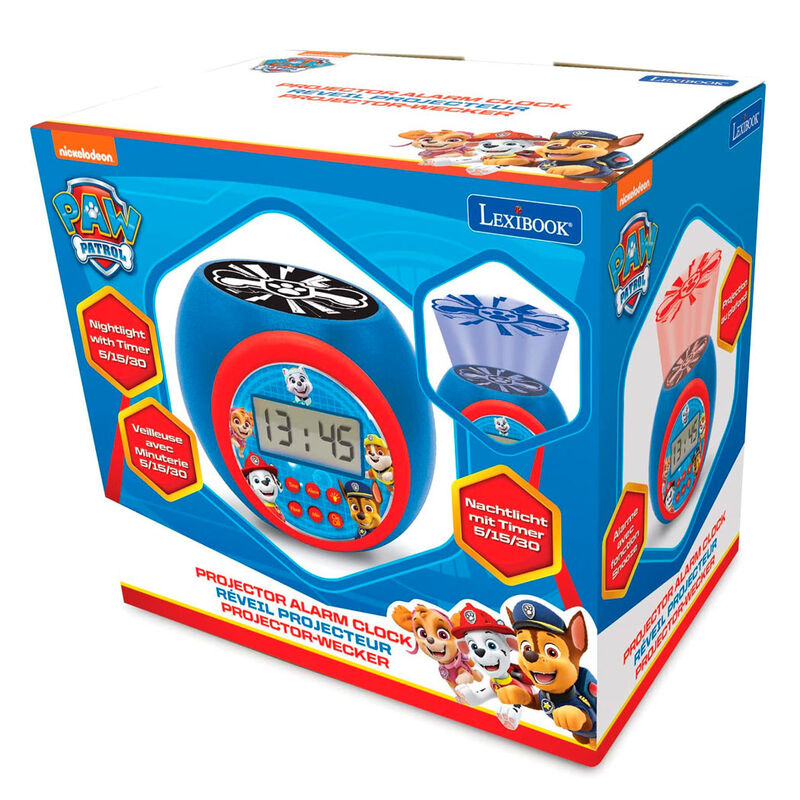 Reloj despertador Paw Patrol Lexibook con proyección nocturna
