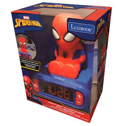 Despertador 3D digital de Spider-Man Marvel en rojo y azul - 2