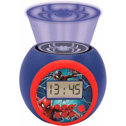 Reloj despertador Spiderman Marvel azul y rojo con proyector