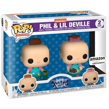 Pack de 2 figuras Funko POP! de Phil y Lil de Rugrats en caja con ventana
