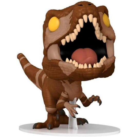 Figura Funko POP! Atrociraptor Red de Jurassic World con la boca abierta