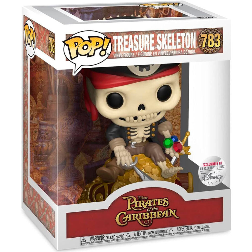 Figura Funko POP Deluxe Treasure Skeleton de Piratas del Caribe sobre un tesoro - 2