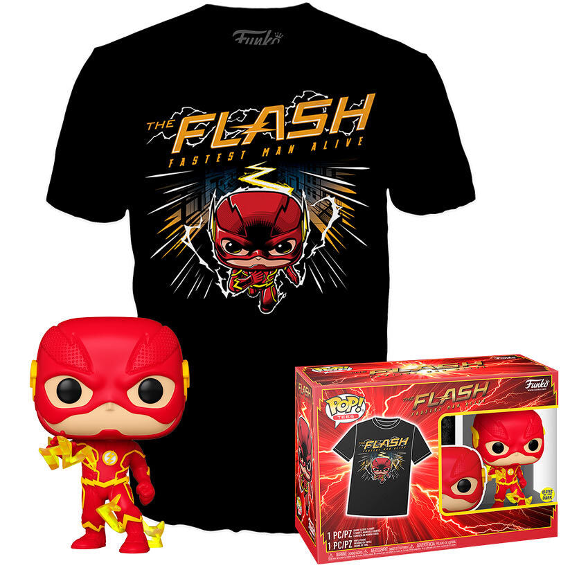 Set FUNKO POP! The Flash con figura y camiseta negra - 2