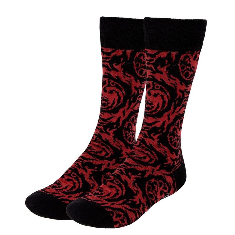 Set de tres pares de calcetines de La Casa del Dragón en rojo y negro - 2