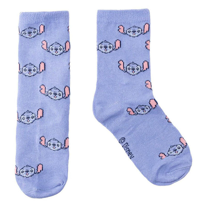 Blíster de cinco calcetines Stitch Disney en varios colores - 4