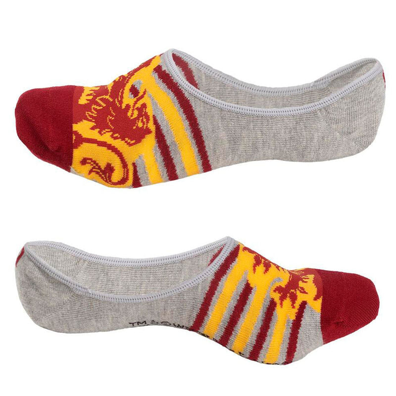 Set de 3 calcetines Harry Potter de corte bajo en gris, rojo, amarillo y negro - 4