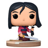 Figura Funko POP! de Mulan con espada y base escénica
