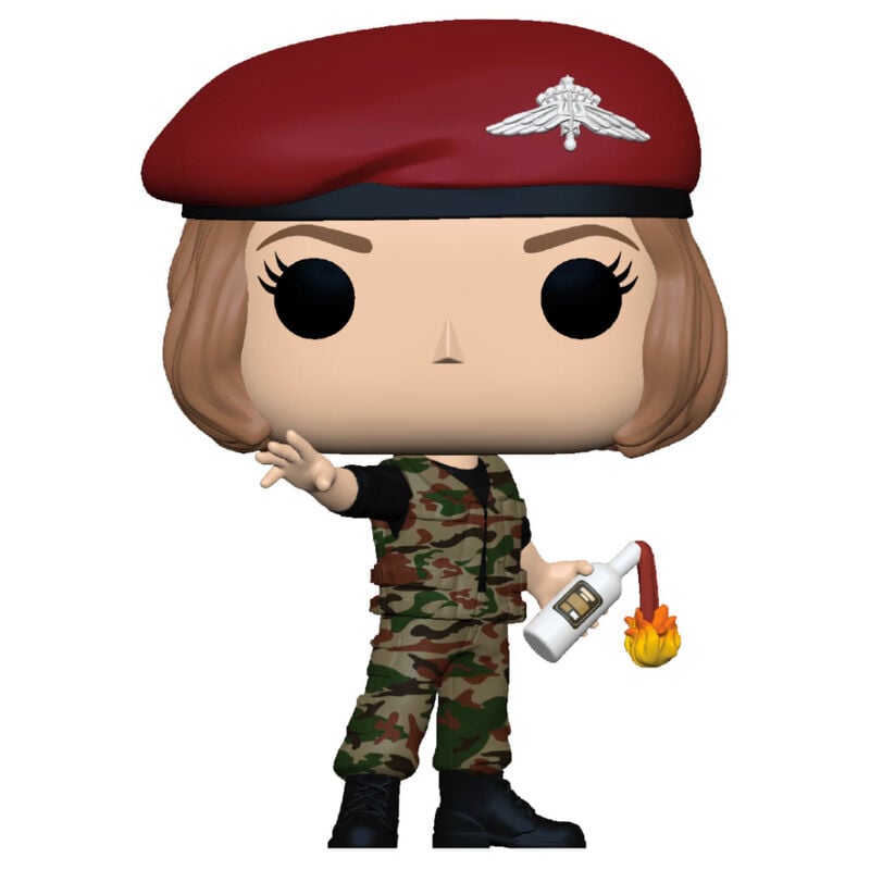 Figura Funko POP! de Robin de Stranger Things con boina roja y uniforme de camuflaje
