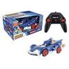 Coche RC azul de Sonic The Hedgehog con mando Carrera
