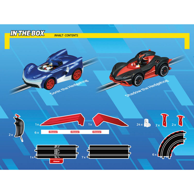 Circuito Carrera GO!!! de Sonic y Shadow con dos coches y rampa de salto - 4