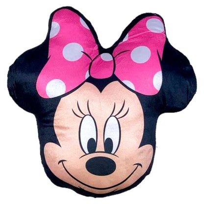 Cojín 3D de Minnie Disney con lazo rosa de lunares