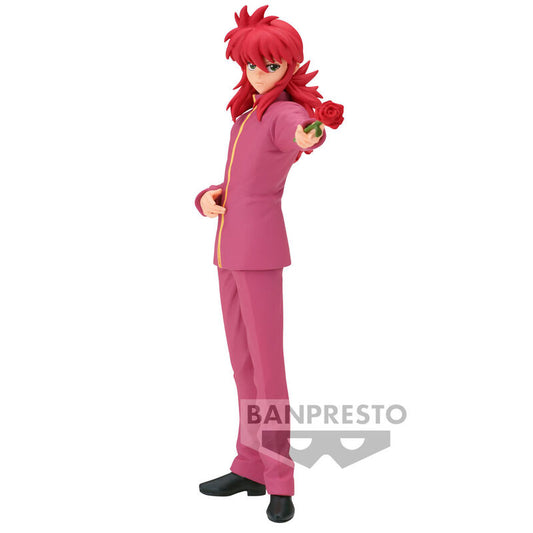 Figura DXF de Kurama de Yu Yu Hakusho con traje rosa y una rosa