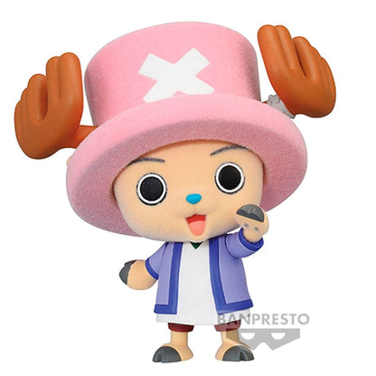 Figura de Tony Chopper Fluffy Puffy de One Piece con sombrero rosa