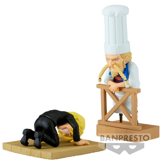 Figura Banpresto de Sanji y Zeff de One Piece en escena conjunta