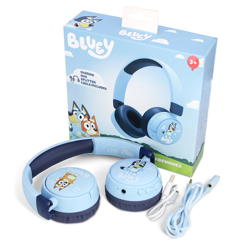 Auriculares infantiles Bluey azules con diadema ajustable - 12