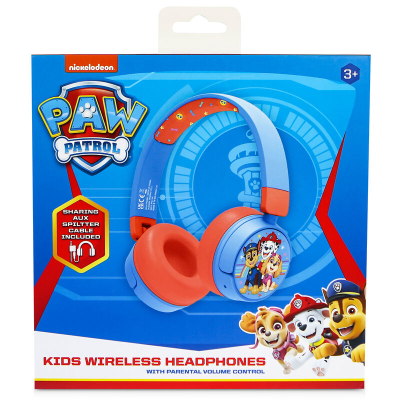 Auriculares infantiles Paw Patrol azules y rojos - 6