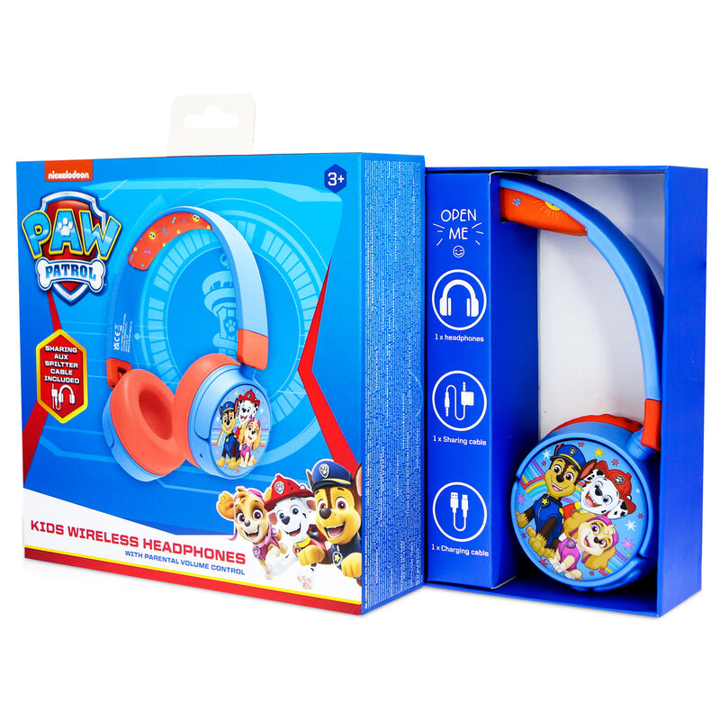 Auriculares infantiles Paw Patrol azules y rojos - 10