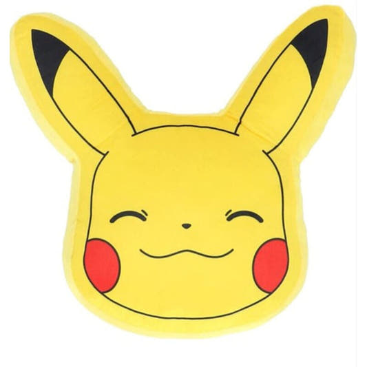 Cojín 3D amarillo con forma de Pikachu Pokémon